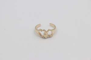 9ct Gold Ladies Gold Toe Ring
