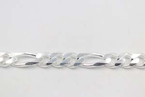 Stg Silver 3:1 Figaro Link Chain  IR16