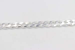 Stg Silver Heavy Curb Link Chain  IR15