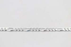 Stg Silver 3:1 Figaro Link Chain  IR10