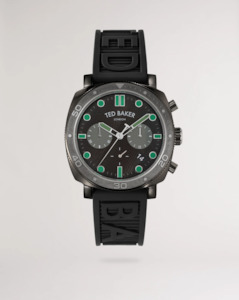 Ted Baker Black/Green Rbber Watch - BKPCNF203