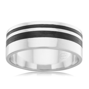Zirconium and Stg Silver ring ZR4546AE/8Y