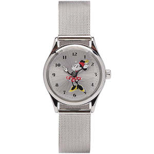 Disney Watches: Disney Petite Minnie Silver Mesh Strap Watch TA56706