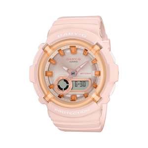 Baby-G | Casio Ladies Coral Pink Analog-Digit (BGA-280) Watch - BGA-280SW-4A