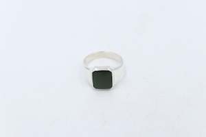 Stg Silver Rings: Stg Silver Ring with New Zealand Onyx 76ALX