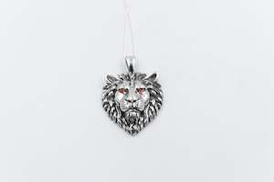 Stg Silver Lions Head Pendent IRP02