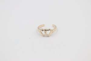 9ct Gold Ladies Gold Toe Ring