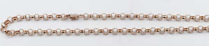 9ct Rose Gold Belcher Link Anklet B01A