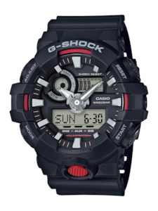 G Shock Black/Red Analog-Digit Watch - GA-700-1A