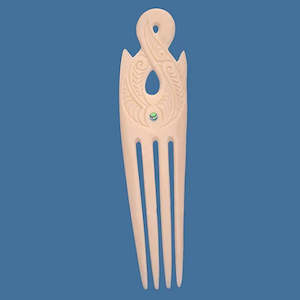 Bone And Paua Jewellery: Bone Large Single Twist Heru BHX003CS