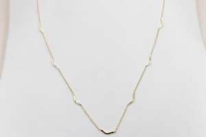 Gold Chains: 9ct Gold Trace Link with solid curved Links HHY312/1