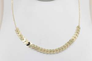 9ct Gold Trace Link with arrow shape pendents HHX802/1