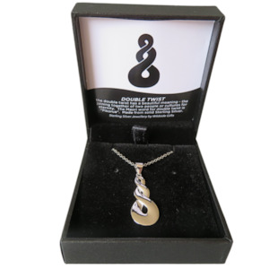 Stg Silver Double Twist Solid Pendant XP106