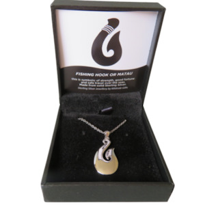 Stg Silver Fish Hook Pendent XP104