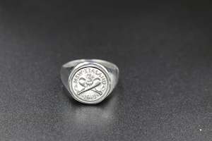 Stg Silver Rings: Stg Silver threepence coin ring