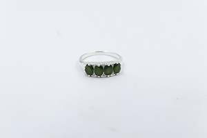 Stg Silver Ring with Greenstone SYR7993