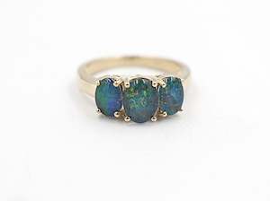 9ct Gold Greer Oval Triplet Opal Ring