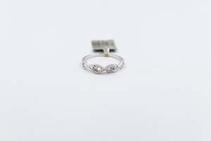 Gold Ladies Rings: 14ct White Gold Infinity ring SKR35511