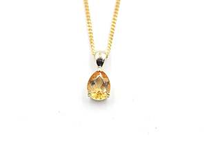 9ct Gold Genuine Citrine pendent SYP3701