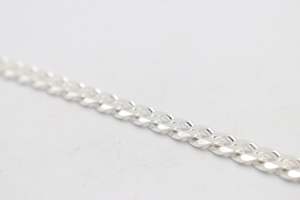 Sterling Silver Curb link Bracelet IRA61