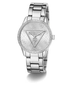 Guess Watches: GUESS Roxy Ladies Silver Tone Analog Watch GW0987L1