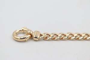 Gold Bracelets: 9ct Gold Italian Curb Link Bracelet GAC004