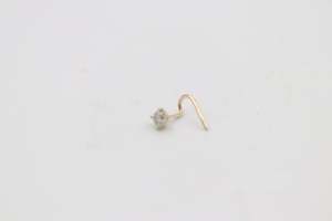 Gold Nose Studs: 9ct  Gold Genuine Diamond Nose Stud 0.05ct