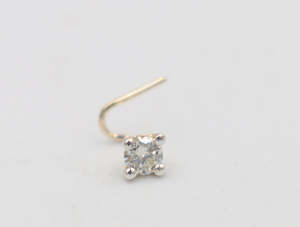 9ct Gold Genuine Diamond Nose Stud 0.11ct