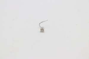 9ct White Gold Genuine Diamond Nose Stud 0.04ct