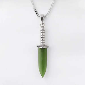Greenstone Carving Collection: New Zealand Pounamu Dagger Pendant
