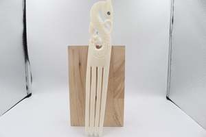 Bone And Paua Jewellery: Bone Manaia Extra Large Heru BHX004A