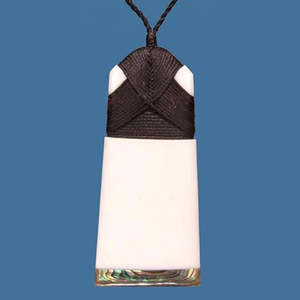 Bone Toki with Paua Pendant - Medium