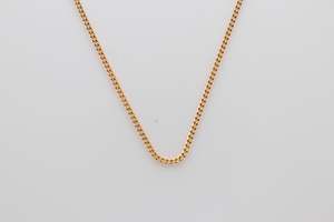 9ct Gold Solid Curb Link Chain 45cms