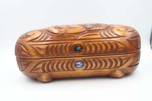 Greenstone Carving Collection: New Zealand Native Wood Small Wakahuia