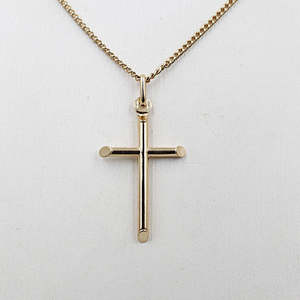 9ct Gold Cross 20mm 5P0102