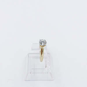 Gold Ladies Rings: 10K Gold Lab Grown 1ct Diamond Ring SJLGR44406