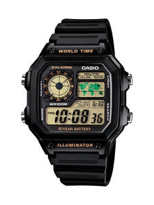 Casio Classic Silver Digital Watch - AE1200WH-1B