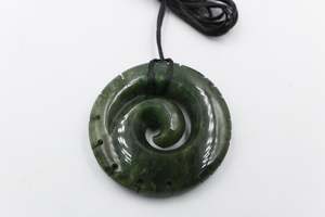 New Zealand Greenstone Notched Koru