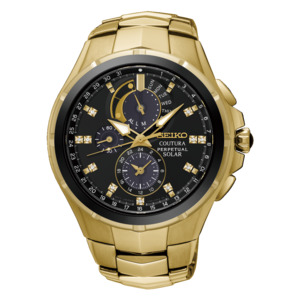 Seiko Mens Gold/Diamond Coutura Watch - SSC572