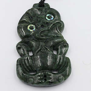 Greenstone Carving Collection: New Zealand Greenstone Large Hei Tiki HTSPECPXL