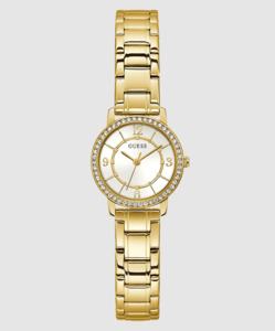 Guess Watches: Guess Ladies Melody Gold Crystal Watch - GW0468L2