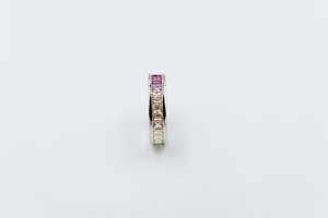 Stg Silver Multi Color CZ ring IRA201