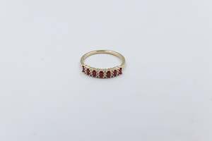 Gold Ladies Rings: 9ct Gold Ruby and Genuine Diamond ring SJAURG1066RU