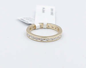 10ct Gold Lab Grown Emerald Cut Diamond ET all round 1.76ct