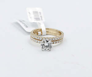 10ct Gold Lab Grown Round Diamond 1.23ct Ring with eternity