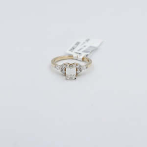 10ct Yellow Gold Lab Grown Diamond Set of 2 1.36carat Ring