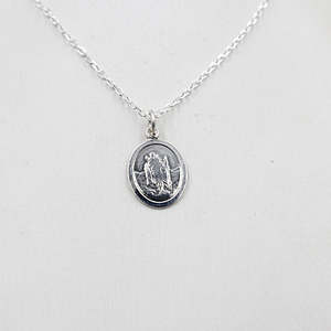 Stg silver Oval Saint Christopher Pendent SSTCH69