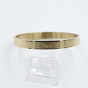 Fashion Jewellery: Gold Plated On steel Snap Bangle T311702404H