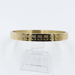 Gold Plated On steel Snap Bangle T311702404