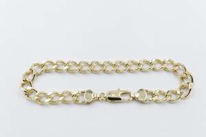 Fashion Jewellery: Gold Plated On steel Open Curb Bracelet T302706752